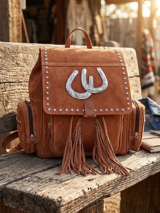 American Darling Rustic Giddy Up Western Fringe Backpack main image 5